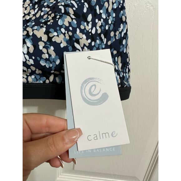 Calme Johnny was endurance sports bra ll navy polka dots size XXL NEW - Picture 3 of 6